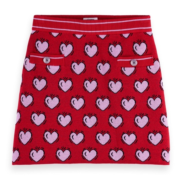 Nwt Scotch & Soda x Burton Morris Heart Printed Skirt